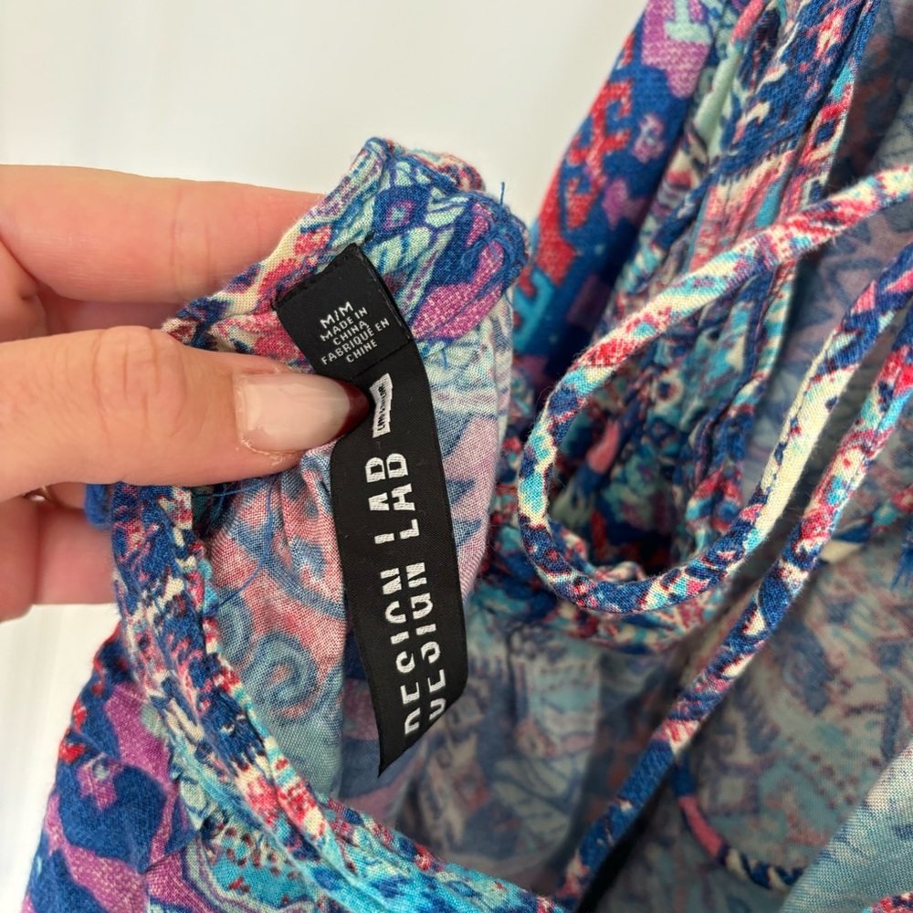 Blue Patterned Maxi Dress - Picture 8 of 8
